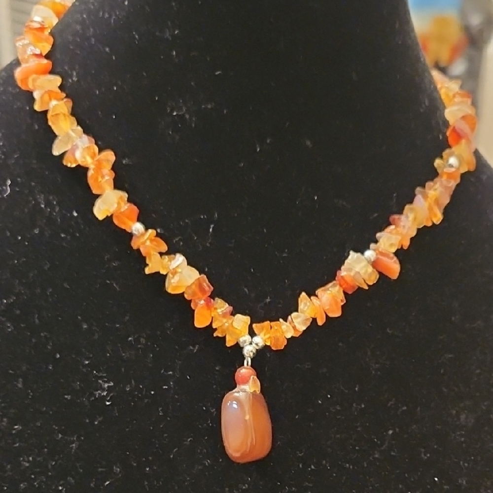 Carnelian Gemstone Necklace